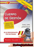 Portada de CUERPO DE GESTIÓN DE LA ADMINISTRACIÓN DEL ESTADO. TEMARIO VOL.V: ADMINISTRACIÓN DE RECURSOS HUMANOS - EBOOK