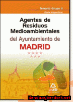 Portada de AGENTES DE RESIDUOS MEDIOAMBIENTALES DEL AYUNTAMIENTO DE MADRID. TEMARIO GRUPO II (PARTE ESPECÍFICA) - EBOOK