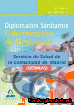 Portada de DIPLOMADOS SANITARIOS. ENFERMERAS/OS DE URGENCIAS DEL SERVICIO DE SALUD DE LA COMUNIDAD DE MADRID (SERMAS). TEMARIO VOLUMEN I. - EBOOK