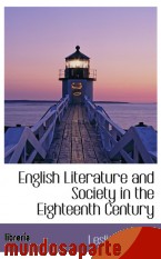 Portada de ENGLISH LITERATURE AND SOCIETY IN THE EIGHTEENTH CENTURY