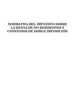 Portada de NORMATIVA DEL IMPUESTO SOBRE LA RENTA DE NO RESIDENTES Y CONVENIOS DE DOBLE IMPOSICIÓN