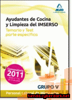 Portada de AYUDANTES DE COCINA Y LIMPIEZA DEL IMSERSO. PERSONAL LABORAL DE MINISTERIOS. GRUPO V. TEMARIO Y TEST PARTE ESPECÍFICA - EBOOK