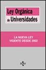 Portada de LEY ORGANICA DE UNIVERSIDADES