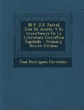 Portada de EL P. [I.E. PADRE] JOSÉ DE ACOSTA: Y SU IMPORTANCIA EN LA LITERATURA CIENTÍFICA ESPAÑOLA