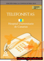 Portada de TELEFONISTAS DEL HOPITAL UNIVERSITARIO DE CANARIAS. TEMARIO. VOLUMEN I - EBOOK