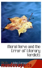 Portada de MORAL NERVE AND THE ERROR OF LITERARY VERDICTS