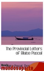 Portada de THE PROVINCIAL LETTERS OF BLAISE PASCAL