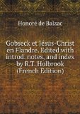 Portada de GOBSECK ET JÃ©SUS-CHRIST EN FLANDRE. EDITED WITH INTROD. NOTES, AND INDEX BY R.T. HOLBROOK (FRENCH EDITION)