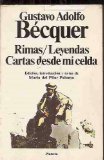 Portada de RIMAS. LEYENDAS. CARTAS DESDE MI CELDA