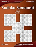 Portada de SUDOKU SAMURAI - DIFÍCIL - VOLUMEN 4 - 159 PUZZLES: VOLUME 4