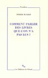 Portada de COMMENT PARLER DES LIVRES QUE L'ON N'A PAS LUS ? (PARADOXE)