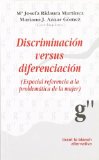 Portada de DISCRIMINACION VERSUS DIFERENCIACION ESPECIAL REFERENCIA A LA PRO BLEMATICA DE LA MUJER