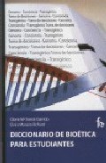 Portada de DICCIONARIO DE BIOETICA PARA ESTUDIANTES