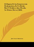 Portada de EL DOGMA DE LA RESURRECCION DE JESUCRISTO, ES UN HECHO REAL Y EVIDENTE QUE PRUEBA SU MISION DIVINA (1860)