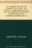 Portada de TO COMMIT OR NOT TO COMMIT ADULTERY: THE DEBATE : SOME SIMILARITIES AND DIFFERENCES BETWEEN WOMEN AND MEN (WORKING PAPER SERIES)