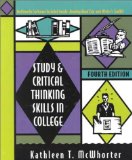 Portada de STUDY AND CRITICAL THINKING SKILLS IN COLLEGE