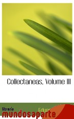 Portada de COLLECTANEAS, VOLUME III