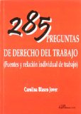 Portada de 285 PREGUNTAS DE DERECHO DEL TRABAJO