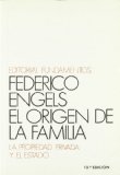 Portada de EL ORIGEN DE LA FAMILIA, LA PROPIEDAD PRIVADA Y EL ESTADO