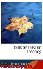 Portada de NOTES OF TALKS ON TEACHING