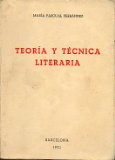 Portada de TEORÍA Y TÉCNICA LITERARIA.