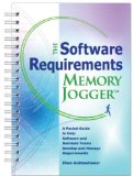 Portada de THE SOFTWARE REQUIREMENTS MEMORY JOGGER: A DESKTOP GUIDE TO HELP SOFTWARE AND BUSINESS TEAMS DEVELOP AND MANAGE REQUIREMENTS 1ST EDITION BY ELLEN GOTTESDIENER (2009) SPIRAL-BOUND