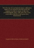 Portada de DELEGATES LIST: WIN THE WAR FOR PERMANENT PEACE CONVENTION UNDER AUSPICES OF LEAGUE TO ENFORCE PEACE. PHILADELPHIA, MAY 16TH AND 17TH, 1918