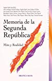 Portada de MEMORIA DE LA SEGUNDA REPÚBLICA (HISTORIA)