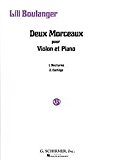 Portada de DEUX MORCEAUX POUR VIOLON ET PIANO NOCTURNE AND CORTEGE (1986-11-01)