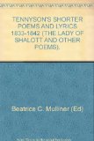 Portada de TENNYSON'S SHORTER POEMS AND LYRICS 1833-1842 (THE LADY OF SHALOTT AND OTHER POEMS).