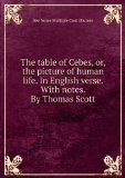 Portada de THE TABLE OF CEBES, OR, THE PICTURE OF HUMAN LIFE. IN ENGLISH VERSE. WITH NOTES. BY THOMAS SCOTT.