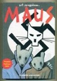 Portada de MAUS. RELATO DE UN SUPERVIVIENTE. PARTE I: MI PADRE SANGRA HISTORIA. PARTE II: Y AQUI COMENZARON MIS PROBLEMAS