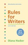 Portada de RULES FOR WRITERS WITH 2009 MLA UPDATE BY HACKER, DIANA 6TH (SIXTH) EDITION [SPIRALBOUND(2009)]