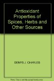 Portada de ANTIOXIDANT PROPERTIES OF SPICES, HERBS AND OTHER SOURCES