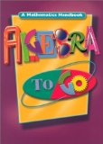 Portada de ALGEBRA TO GO: A MATHEMATICS HANDBOOK 1ST EDITION BY GREAT SOURCE EDUCATION GROUP (2000) PAPERBACK