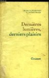 Portada de DERNIERES LUMIERES,DERNIERS PLAISIRS.