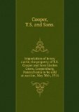 Portada de IMPORTATION OF JERSEY CATTLE, THE PROPERTY OF T.S. COOPER AND SONS LINDEN GROVE, COOPERSBURG, PENNSYLVANIA TO BE SOLD AT AUCTION, MAY 30TH, 1916